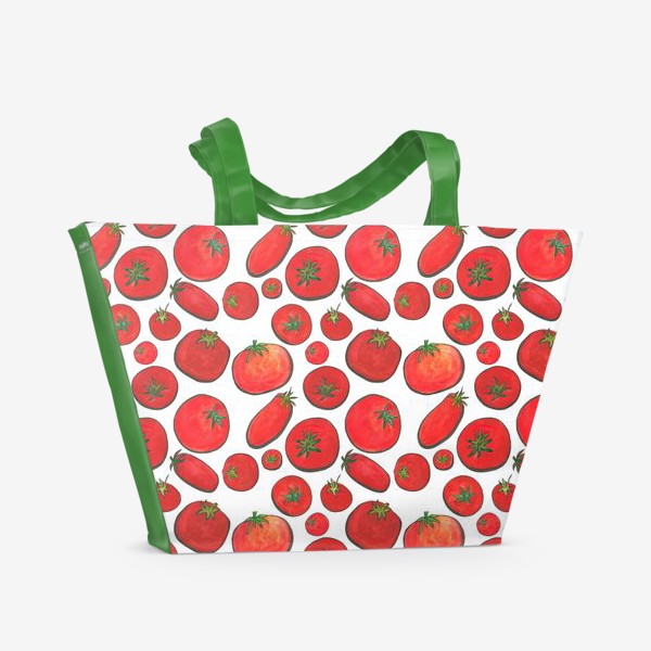 Пляжная сумка «Паттерн урожай томатов»