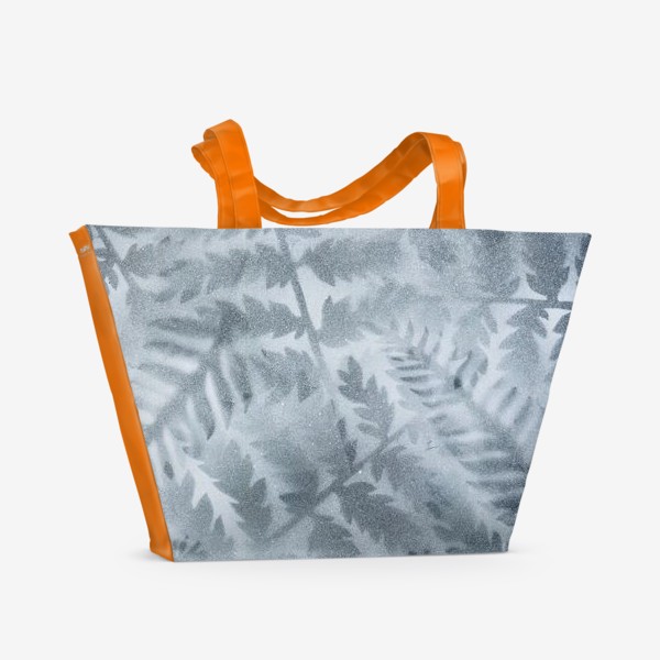 Пляжная сумка «Заснеженный папоротник»