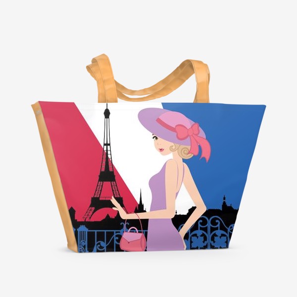 Пляжная сумка &laquo;Paris girl&raquo;