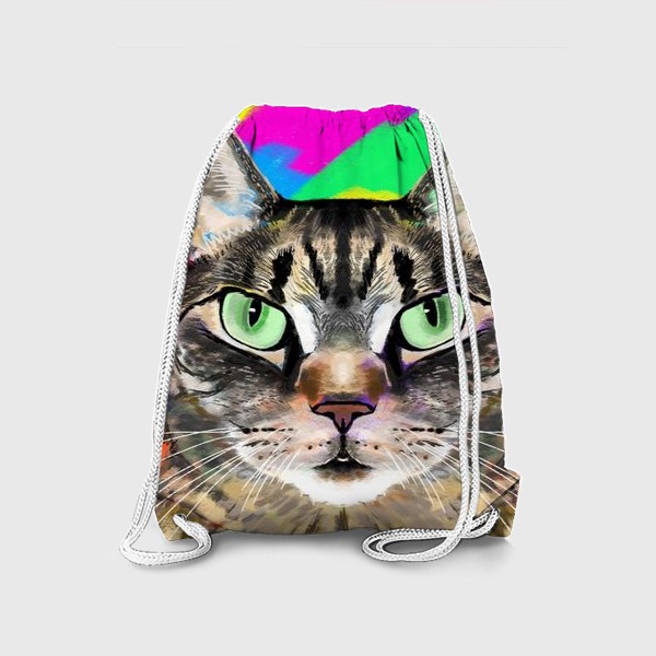 Рюкзак «Кошка табби с зелеными глазами»