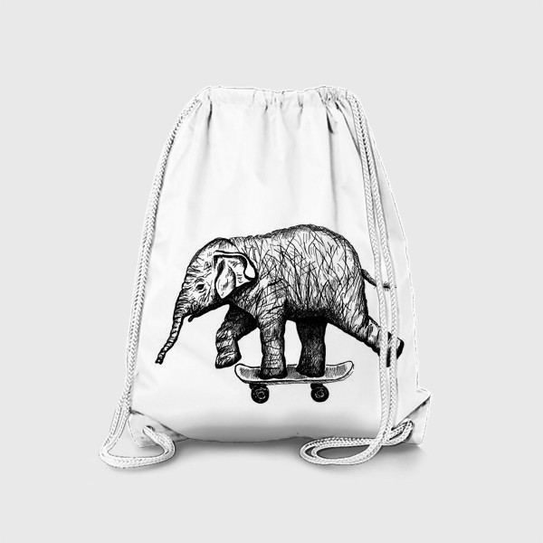 Рюкзак «Слон на скейте»