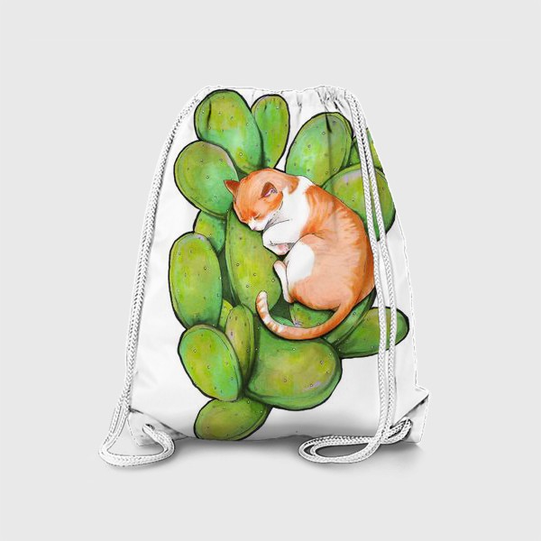 Рюкзак «Котик в кактусах»