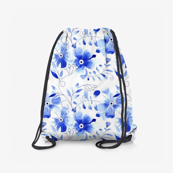 Рюкзак «Паттерн Цветы Синие »
