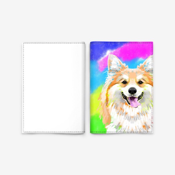 Обложка для паспорта «Пес корги»