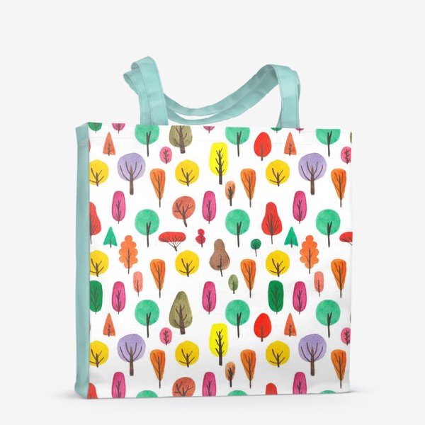 Сумка-шоппер «Паттерн цветные деревья»