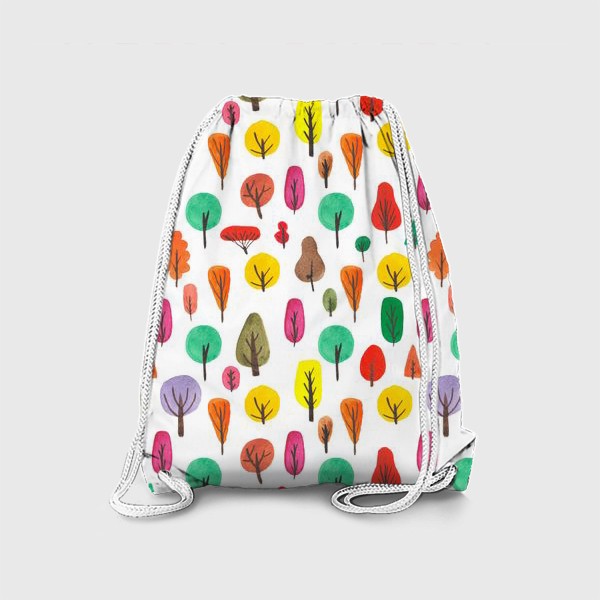 Рюкзак «Паттерн цветные деревья»