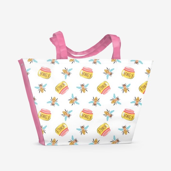 Пляжная сумка «Пчёлы очень любят мёд»
