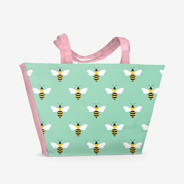 Пляжная сумка «Пчелиный паттерн»