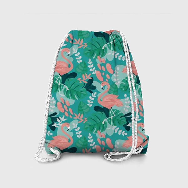 Рюкзак «Тропический паттерн с фламинго»