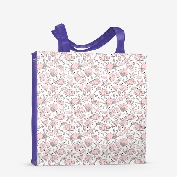 Сумка-шоппер «Морское дно в розовом цвете»