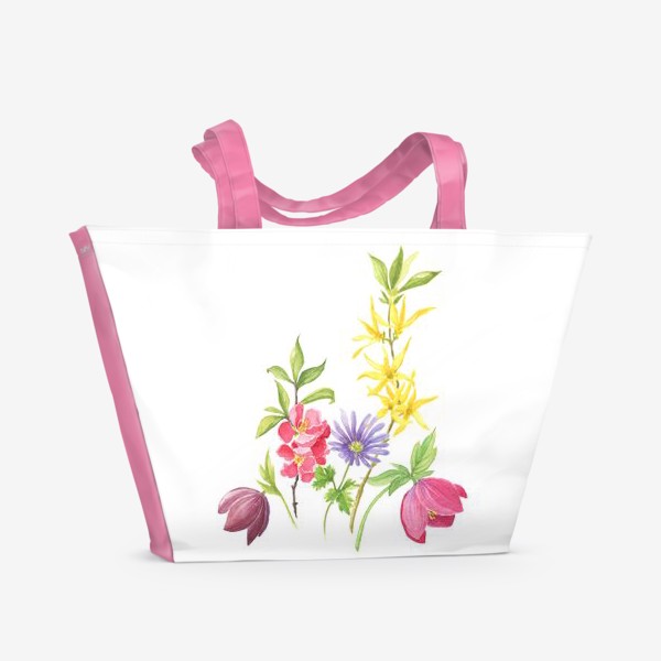Пляжная сумка &laquo;Букет весенних цветов&raquo;