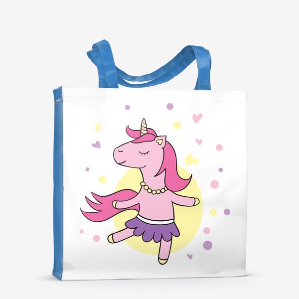 Сумка-шоппер «Танцующий розовый единорог »