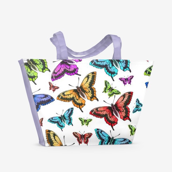 Пляжная сумка «Цветные бабочки»