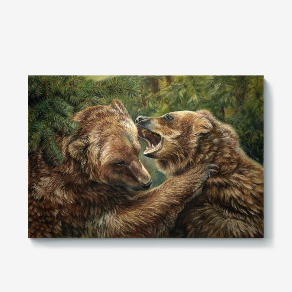 Холст «Медвежьи игры»