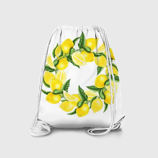 Рюкзак «Венок из лимонов и листьев»