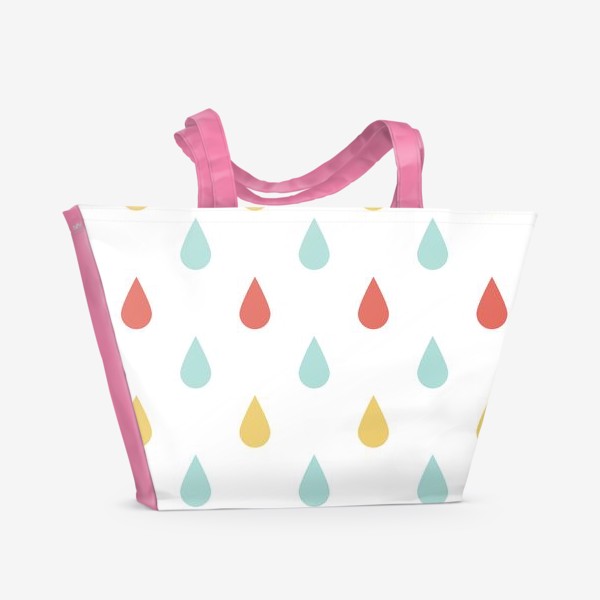 Пляжная сумка «Цветной дождь. Паттерн»