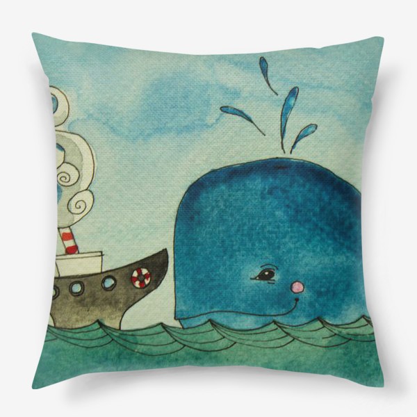 Подушка «Синий кит»