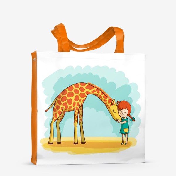 Сумка-шоппер «Девочка и жираф»
