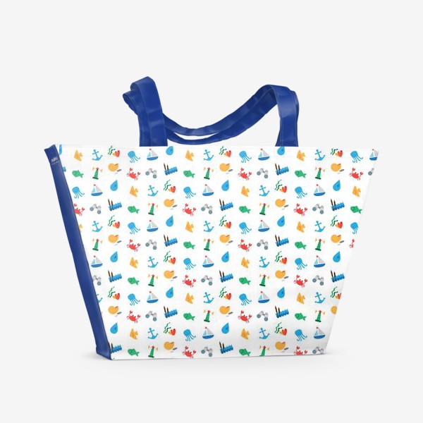 Пляжная сумка «Морской узор для летнего отдыха»