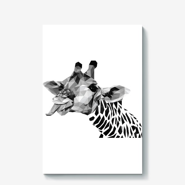 Холст «полигональный жираф»