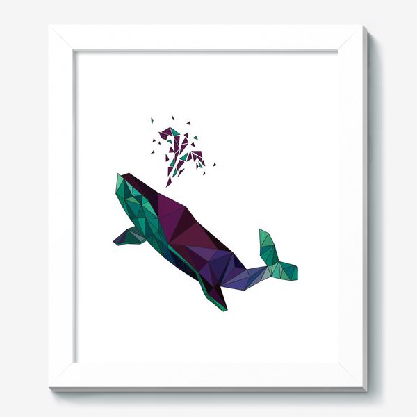 Картина «полигональный кит»