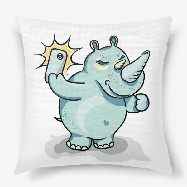 Подушка «Сэлфи-носорог»