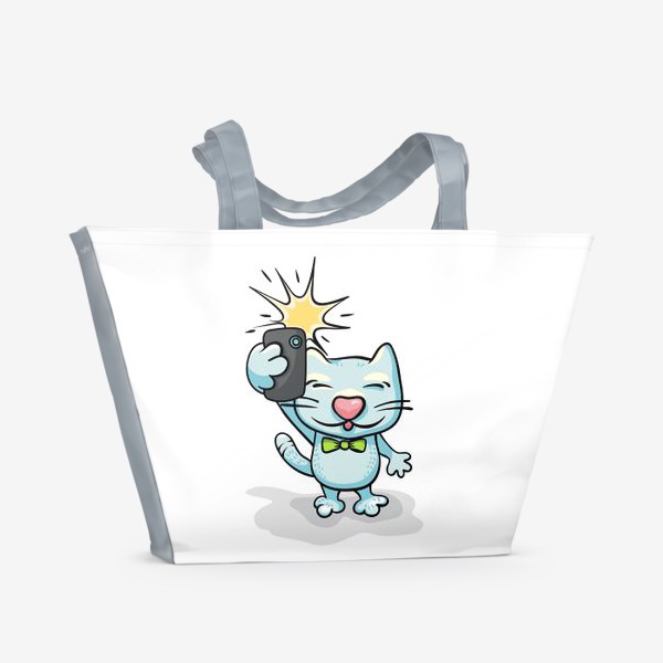 Пляжная сумка «Сэлфи-кот»