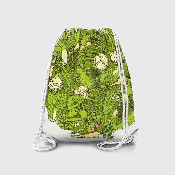 Рюкзак «Зеленый букет для веганов»