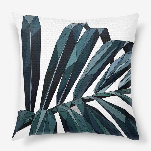 Подушка «полигональный листок»
