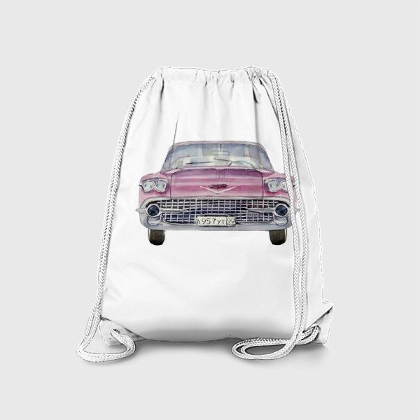 Рюкзак «розовый ретро автомобиль»
