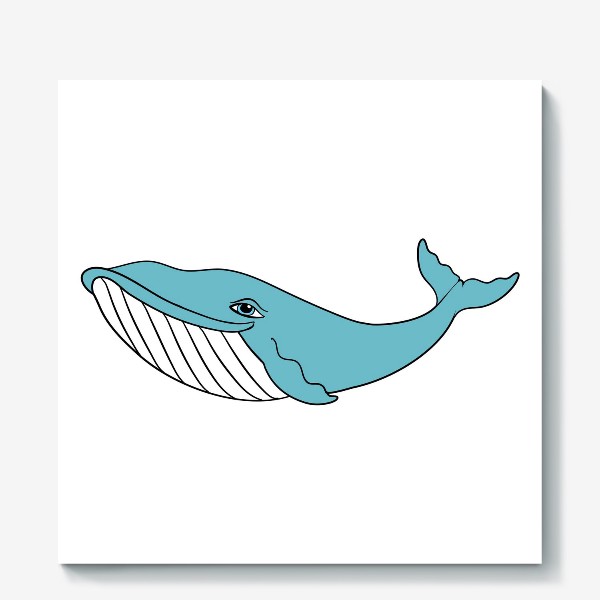 Холст «Бирюзовый кит»