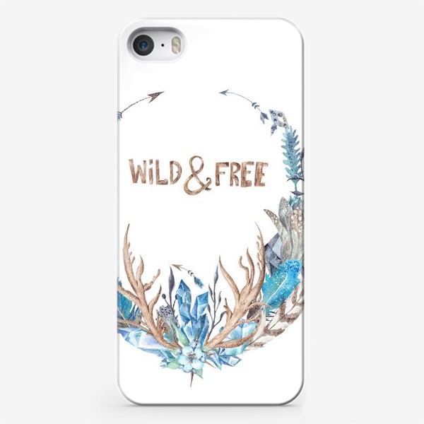 Чехол iPhone «Wild and Free принт в стиле Бохо»