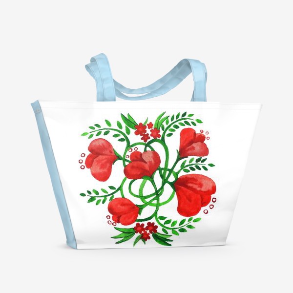 Пляжная сумка &laquo;Цветы для любимой&raquo;