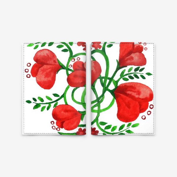 Обложка для паспорта «Цветы для любимой»