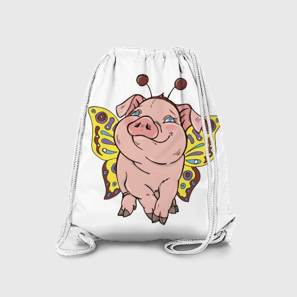Рюкзак «Свинка в костюме бабочки»