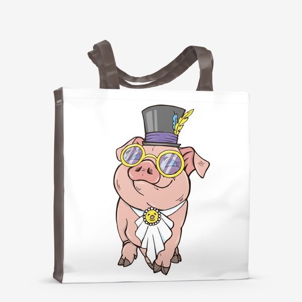 Сумка-шоппер «Стимпанк свинка»