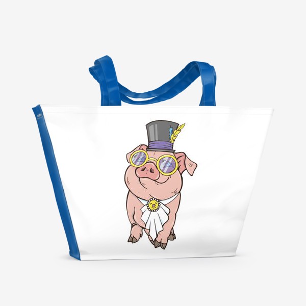 Пляжная сумка «Стимпанк свинка»