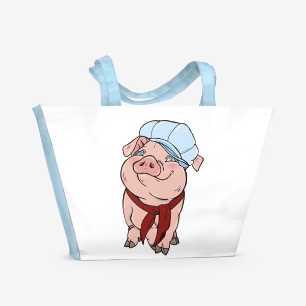 Пляжная сумка «Свинка француженка»