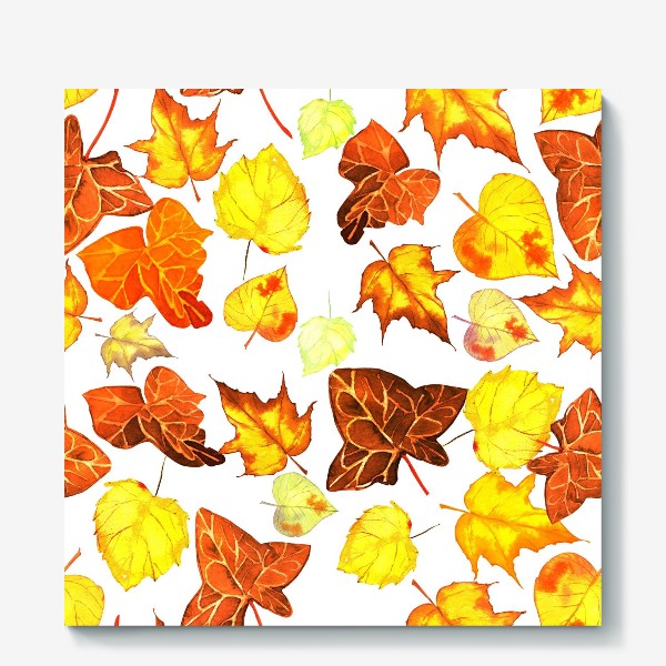 Холст &laquo;оранжевые осенние листья&raquo;