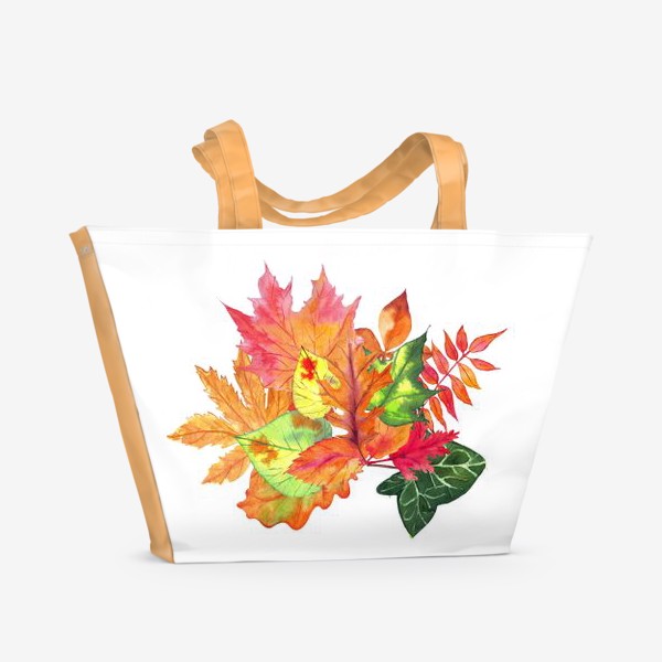 Пляжная сумка &laquo;букет из осенних листьев&raquo;