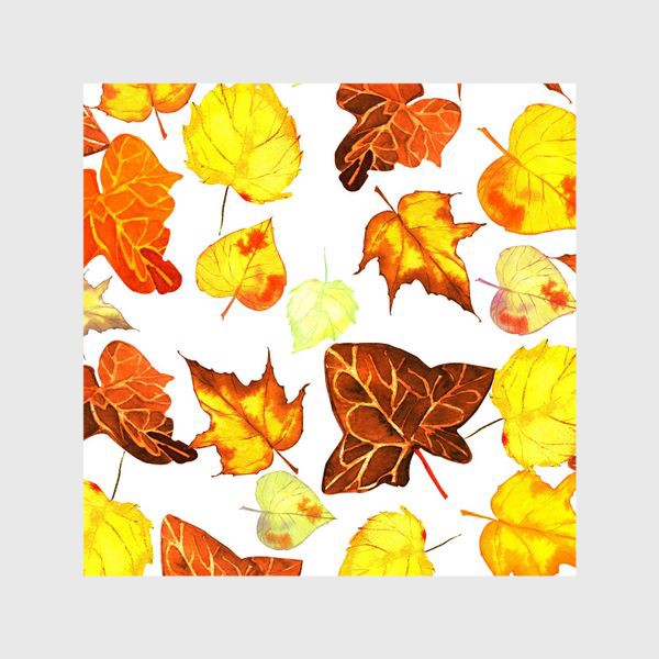 Шторы «оранжевые осенние листья»