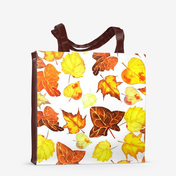 Сумка-шоппер «оранжевые осенние листья»
