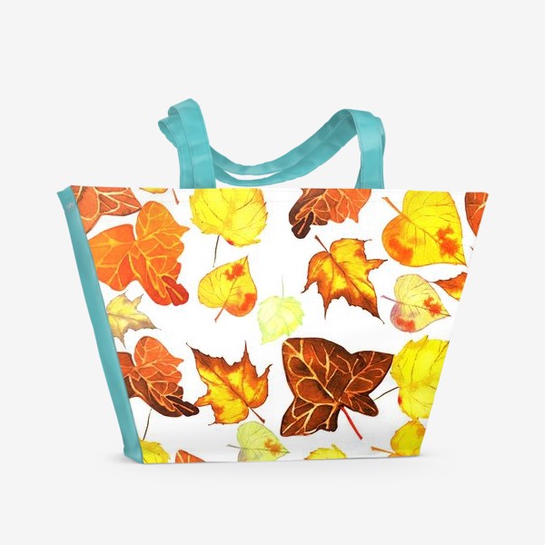 Пляжная сумка &laquo;оранжевые осенние листья&raquo;