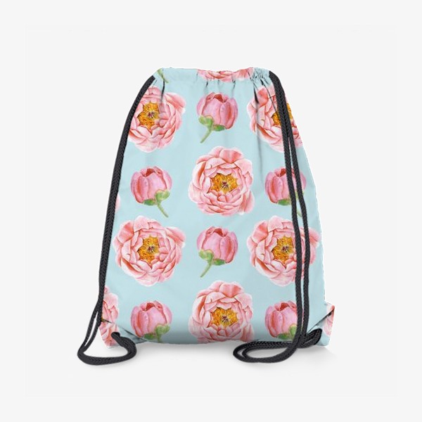 Рюкзак «Узор с розовыми пионами»
