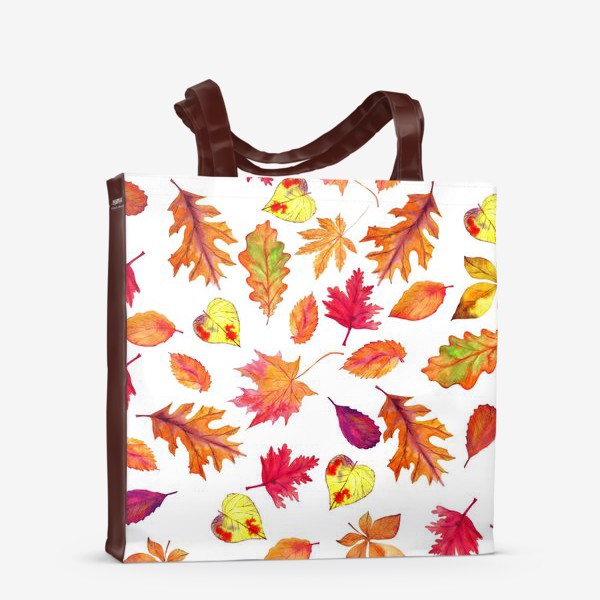 Сумка-шоппер «осенние листья разные паттерн»