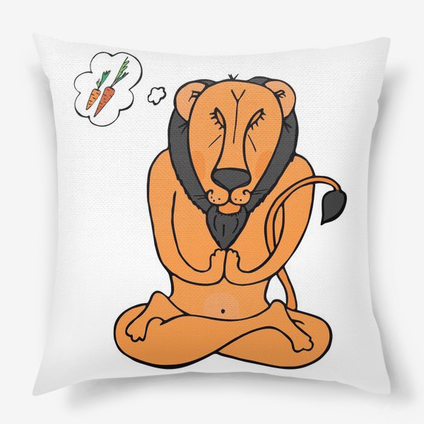 Подушка «йога лев»
