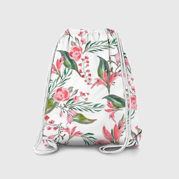 Рюкзак «Цветы на белом»