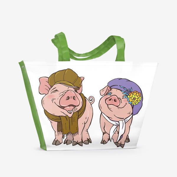 Пляжная сумка «Французский шик свинки»
