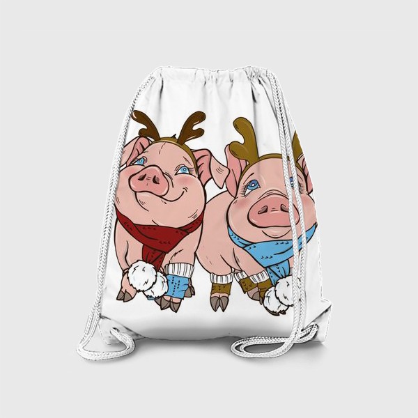 Рюкзак «Свинки готовятся к Новому году»