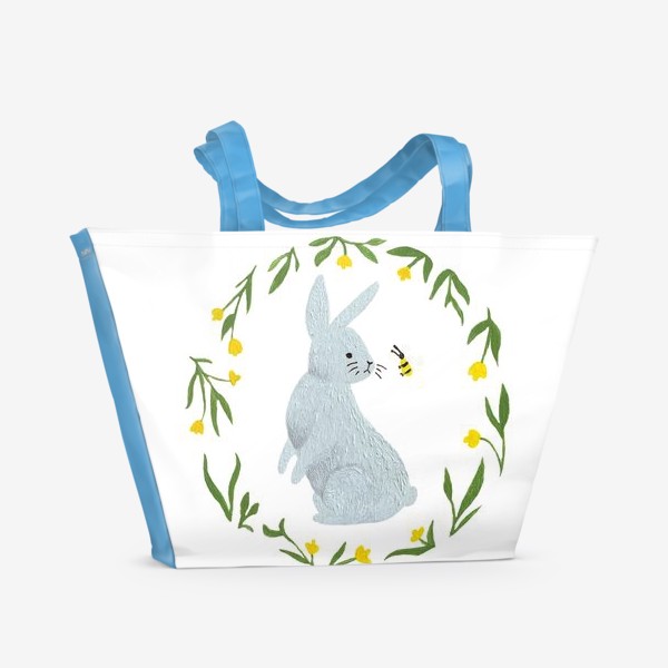 Пляжная сумка «Любопытный заяц»